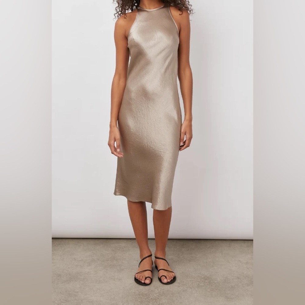 Rails Metallic Tan Mini Dress